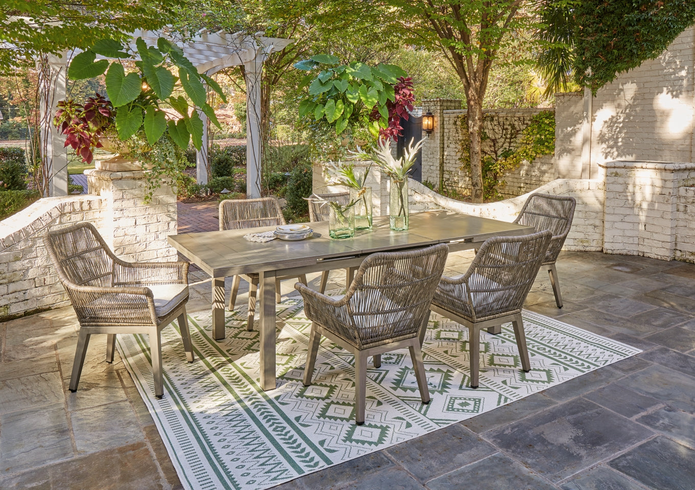 Beach Front Outdoor Dining Table and 6 Chairs - PKG015467 - furniture place usa