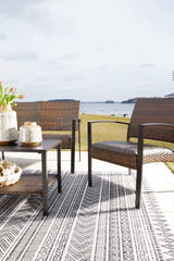 Zariyah Outdoor Love/Chairs/Table Set (Set of 4) - furniture place usa