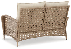 Braylee Outdoor Loveseat with Table (Set of 2) - furniture place usa