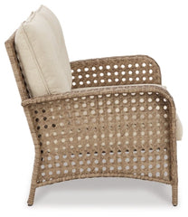 Braylee Outdoor Loveseat with Table (Set of 2) - furniture place usa