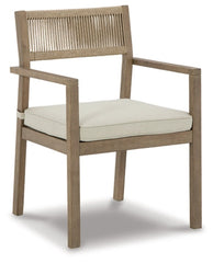 Aria Plains Arm Chair with Cushion (Set of 2) - furniture place usa