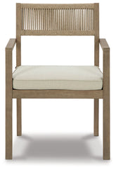 Aria Plains Arm Chair with Cushion (Set of 2) - furniture place usa