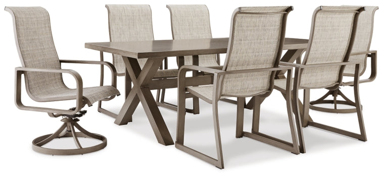Beach Front Outdoor Dining Table and 6 Chairs - PKG015465 - furniture place usa