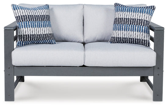Amora Outdoor Loveseat with Coffee Table - furniture place usa