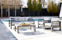 Amora Outdoor Sofa, 2 Lounge Chairs and Coffee Table - furniture place usa