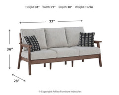 Emmeline Outdoor Sofa with Cushion - furniture place usa