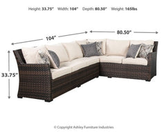 Easy Isle 3-Piece Sofa Sectional/Chair with Cushion - furniture place usa