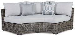 Harbor Court 2-Piece Outdoor Sectional with Ottoman - furniture place usa