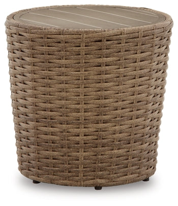 Sandy Bloom Outdoor Coffee Table with 2 End Tables - furniture place usa