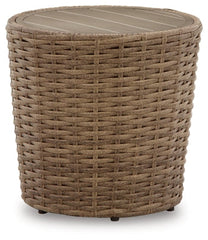 Sandy Bloom Outdoor Coffee Table with 2 End Tables - furniture place usa