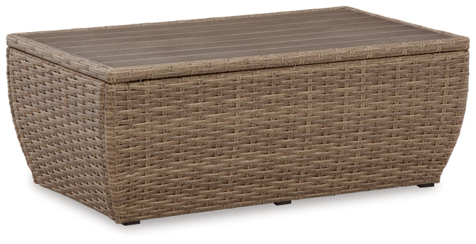 Sandy Bloom Outdoor Coffee Table with 2 End Tables - furniture place usa