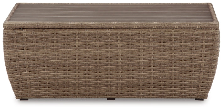 Sandy Bloom Outdoor Coffee Table with 2 End Tables - furniture place usa