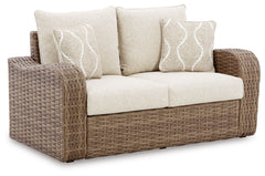Sandy Bloom Outdoor Sofa and Loveseat - furniture place usa