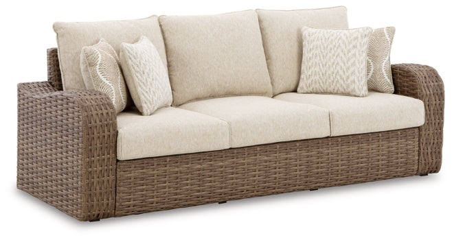 Sandy Bloom Outdoor Sofa and Loveseat - furniture place usa