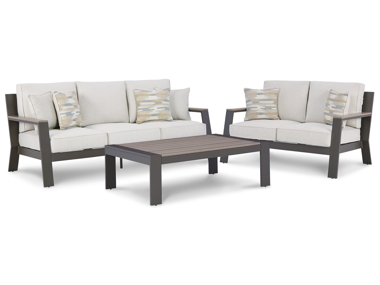 Tropicava Outdoor Sofa and Loveseat with Coffee Table - furniture place usa