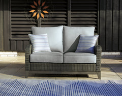 Elite Park Outdoor Loveseat with Cushion - furniture place usa