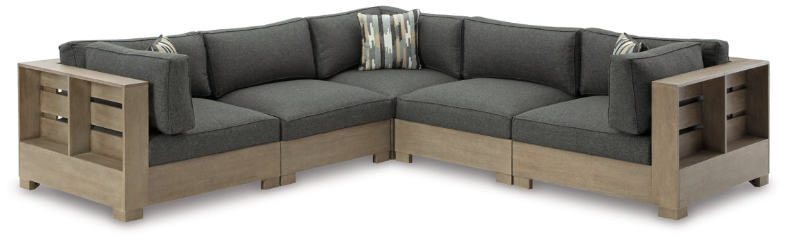 Citrine Park 5-Piece Outdoor Sectional with Ottoman - furniture place usa