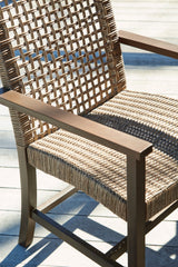 Germalia Outdoor Dining Arm Chair (Set of 2) - furniture place usa