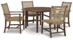 Germalia Outdoor Dining Table with 4 Chairs - furniture place usa