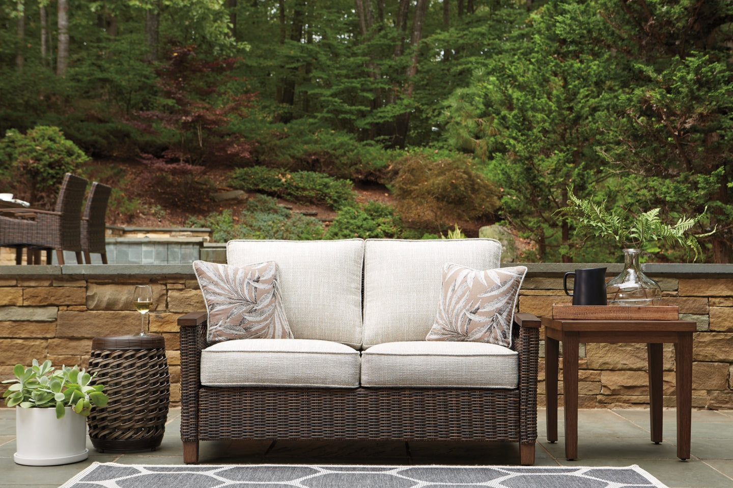 Paradise Trail Loveseat with Cushion - furniture place usa