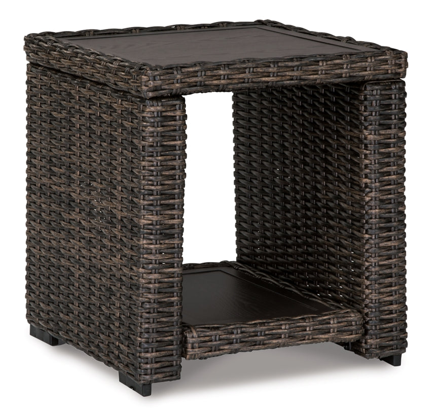 Grasson Lane Outdoor Sofa and 2 Lounge Chairs with Coffee Table and 2 End Tables - furniture place usa