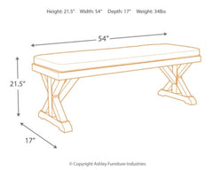 Beachcroft Outdoor Dining Table and 2 Chairs and 2 Benches - furniture place usa