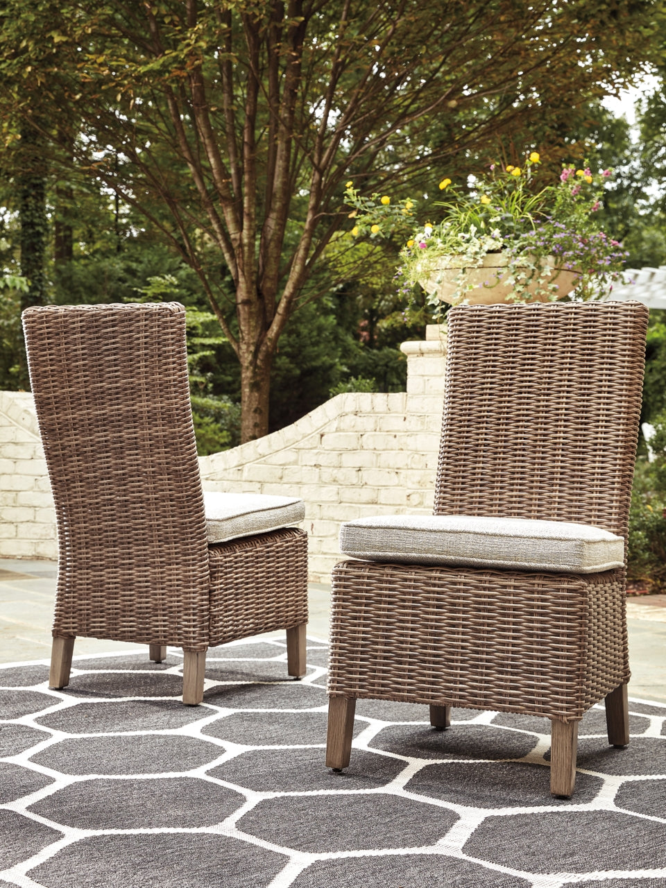 Beachcroft Outdoor Dining Table and 2 Chairs and 2 Benches - furniture place usa