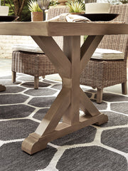 Beachcroft Dining Table with Umbrella Option - furniture place usa