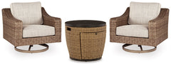 Malayah Fire Pit Table and 2 Chairs - PKG015410 - furniture place usa