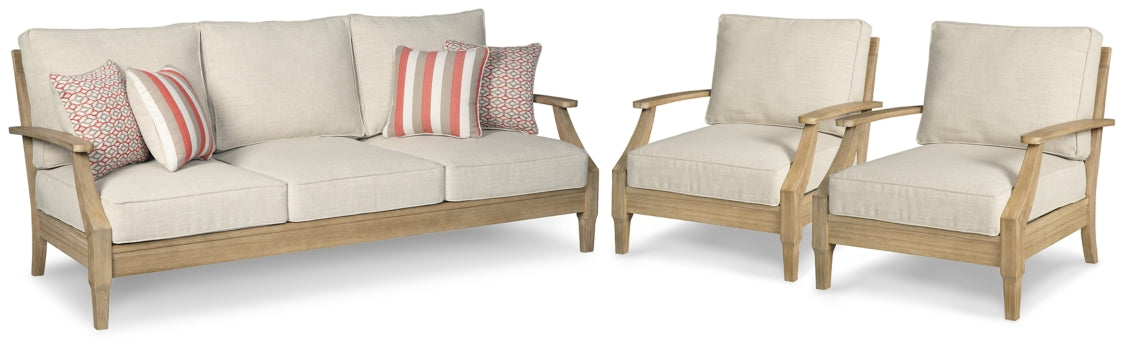Clare View Outdoor Sofa with 2 Lounge Chairs - furniture place usa