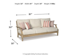 Clare View Outdoor Sofa with Lounge Chair - furniture place usa