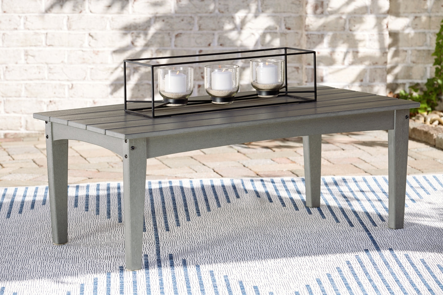 Visola Outdoor Loveseat with Coffee Table - furniture place usa