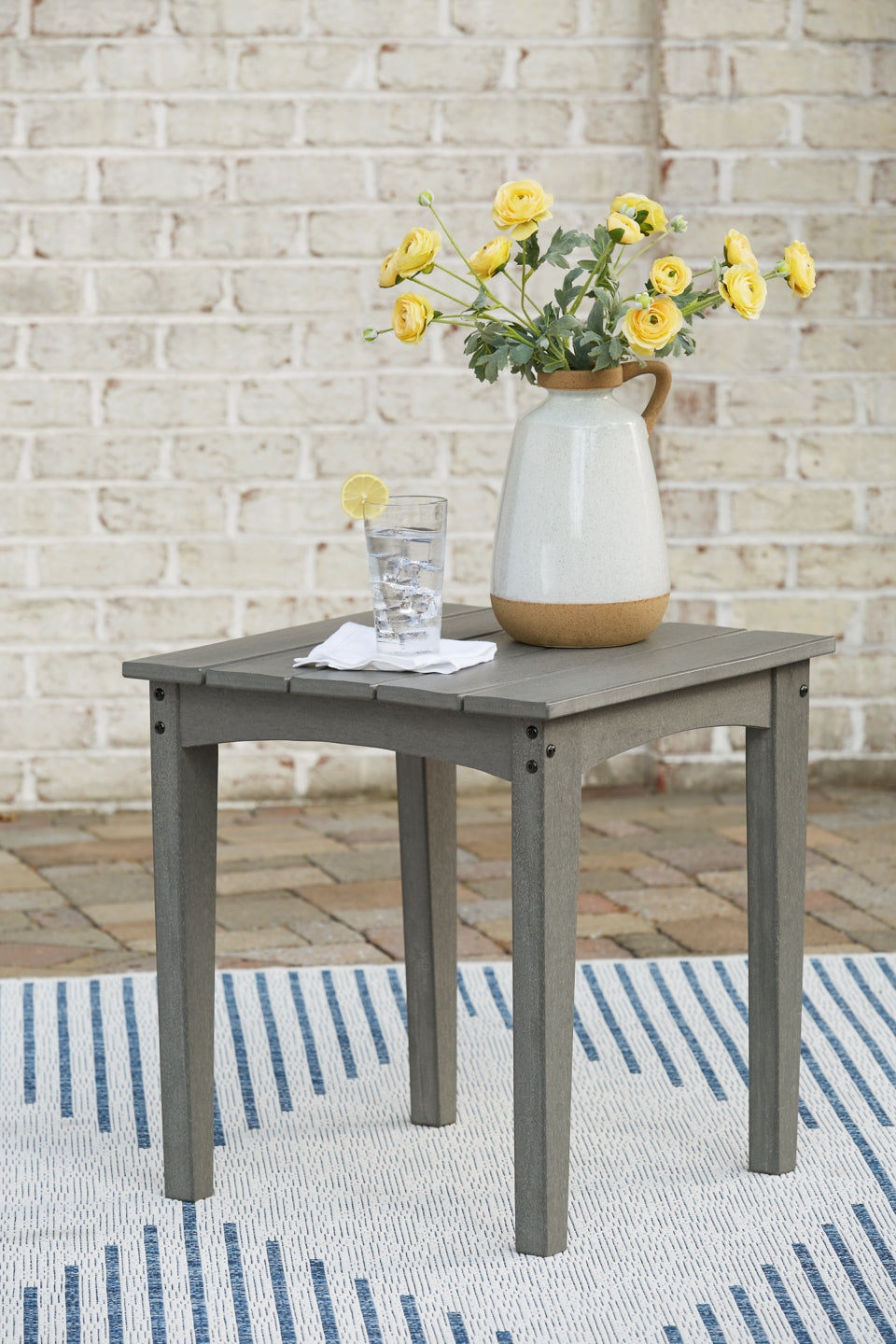 Visola Outdoor Chair with End Table - furniture place usa