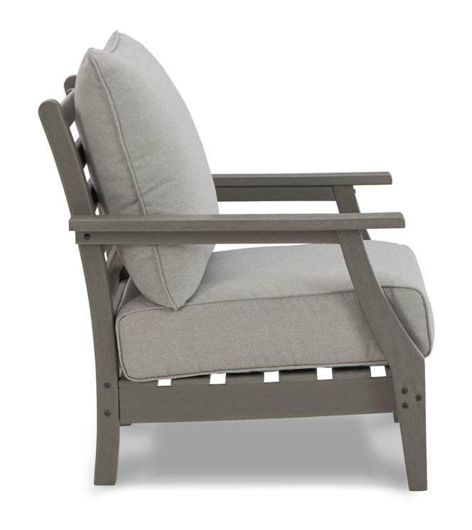 Visola Outdoor Loveseat, 2 Lounge Chairs and Coffee Table - furniture place usa