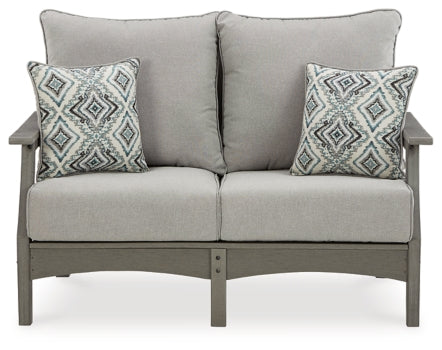 Visola Outdoor Loveseat with Cushion - furniture place usa