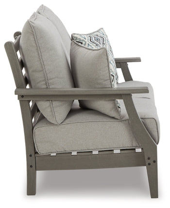 Visola Outdoor Loveseat with Cushion - furniture place usa