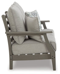 Visola Outdoor Loveseat with Cushion - furniture place usa