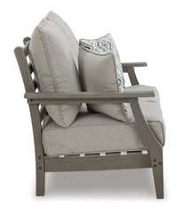 Visola Outdoor Loveseat with Coffee Table - furniture place usa