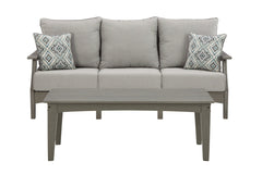 Visola Outdoor Sofa with Coffee Table - furniture place usa