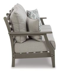 Visola Outdoor Sofa with Coffee Table - furniture place usa