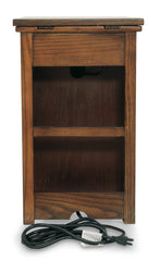Laflorn Chairside End Table with USB Ports & Outlets - furniture place usa