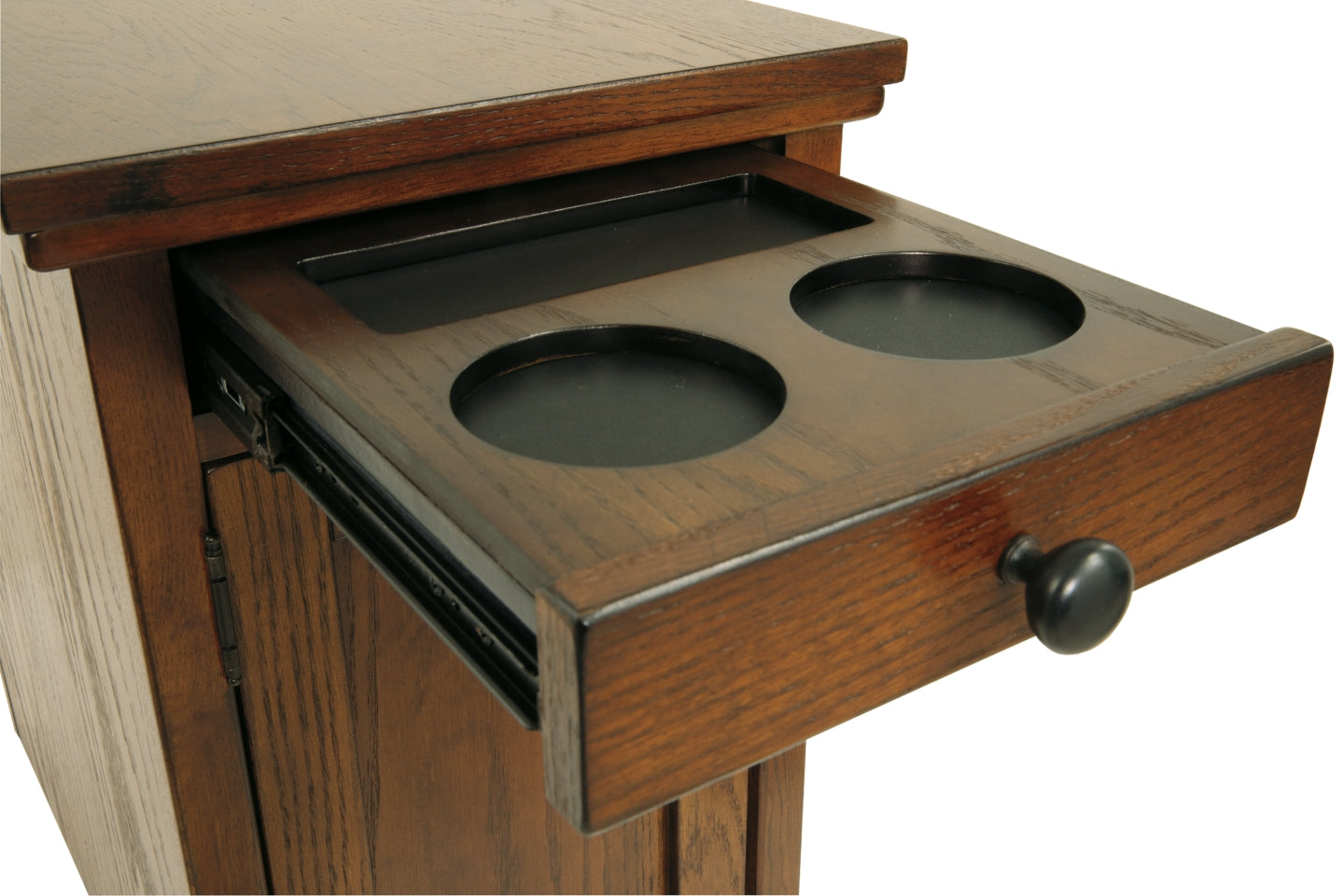 Laflorn Chairside End Table with USB Ports & Outlets - furniture place usa