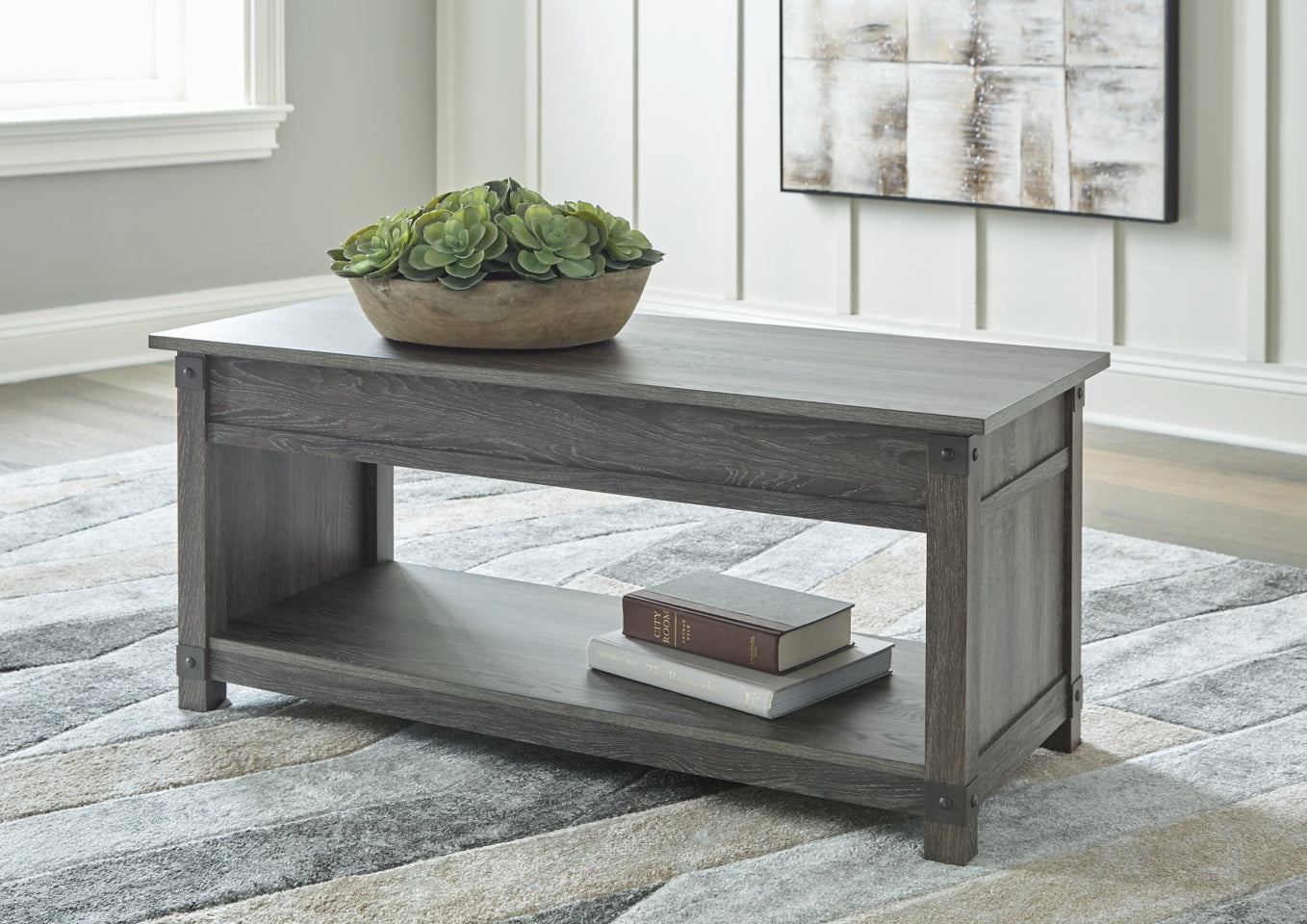Freedan Coffee Table with 2 End Tables - furniture place usa