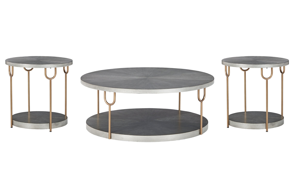 Ranoka Coffee Table with 2 End Tables - furniture place usa