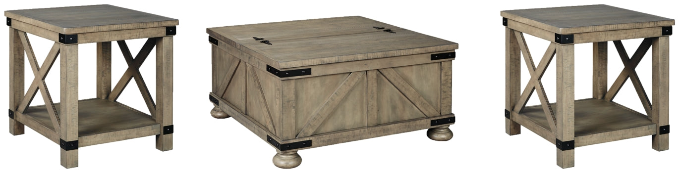 Aldwin Coffee Table with 2 End Tables - furniture place usa