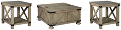 Aldwin Coffee Table with 2 End Tables - furniture place usa