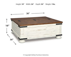 Wystfield Coffee Table and 2 Chairside End Tables - furniture place usa