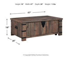 Hollum Coffee Table with 1 End Table - furniture place usa