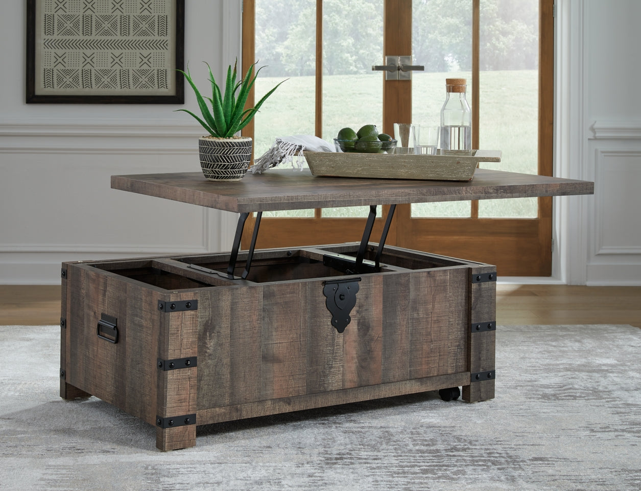Hollum Coffee Table with 2 End Tables - furniture place usa