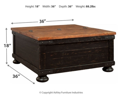 Valebeck Coffee Table and 2 Chairside End Tables - furniture place usa